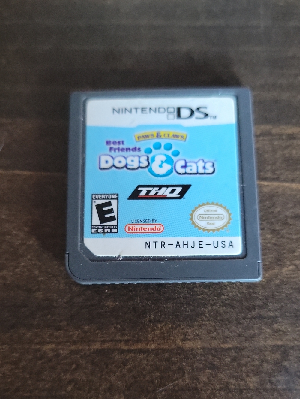 Nintendo DS Blue and Gray 'Best Friends: Dogs & Cats' Game Cartridge